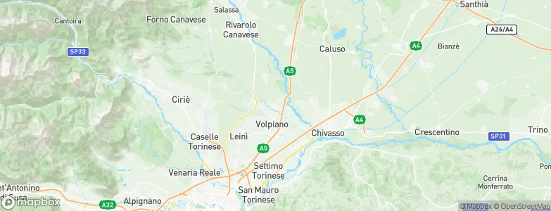 San Benigno Canavese, Italy Map