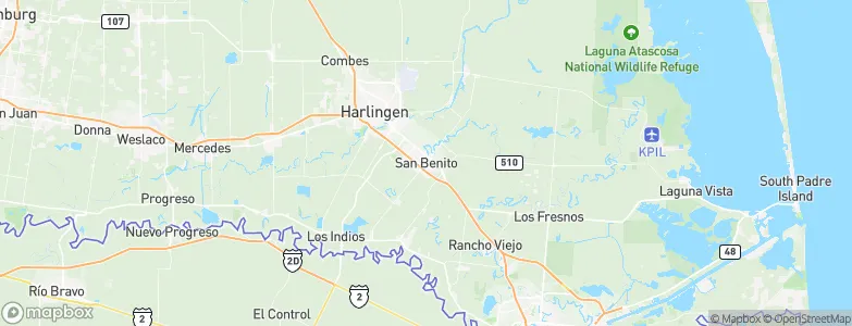 San Benito, United States Map
