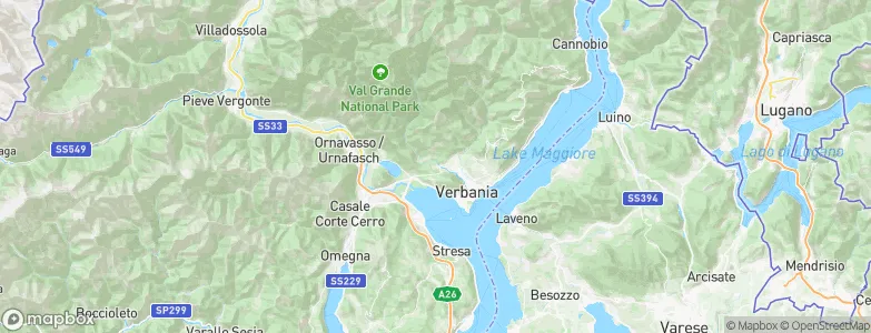 San Bernardino Verbano, Italy Map