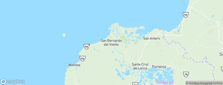 San Bernardo del Viento, Colombia Map