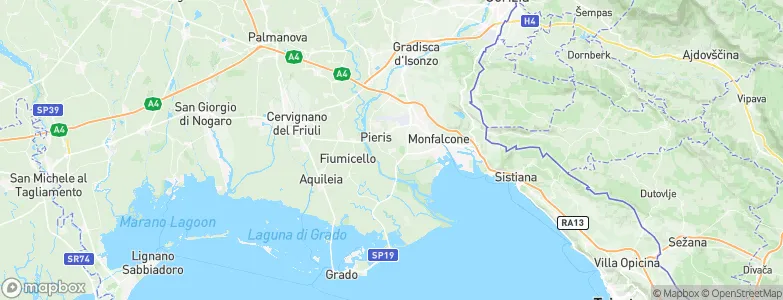 San Canzian d'Isonzo, Italy Map