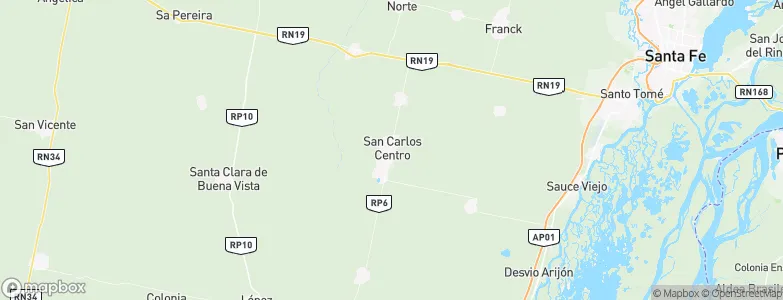 San Carlos Centro, Argentina Map