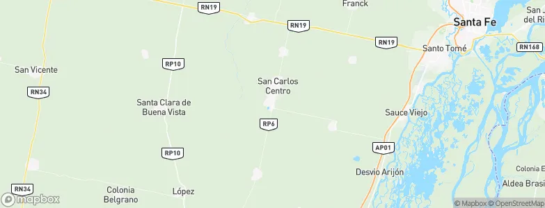 San Carlos Sur, Argentina Map