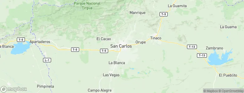 San Carlos, Venezuela Map