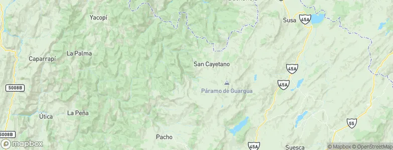 San Cayetano, Colombia Map