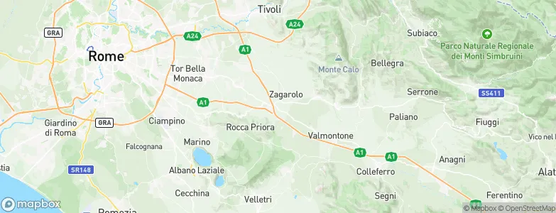 San Cesareo, Italy Map