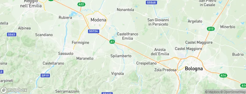 San Cesario sul Panaro, Italy Map