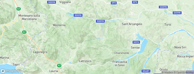 San Chirico Raparo, Italy Map
