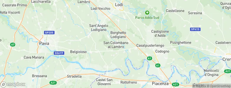 San Colombano al Lambro, Italy Map