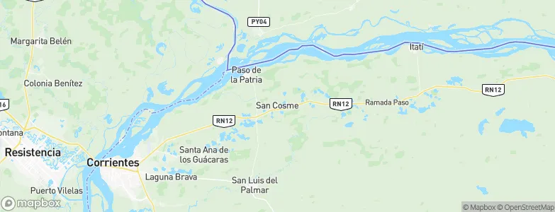 San Cosme, Argentina Map