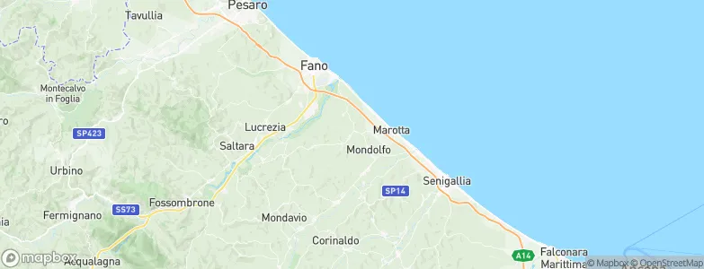 San Costanzo, Italy Map