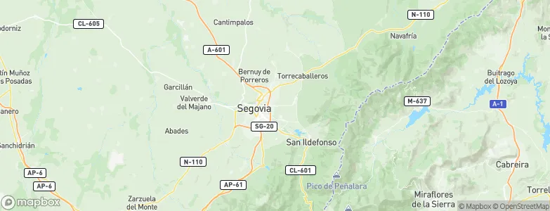 San Cristóbal de Segovia, Spain Map