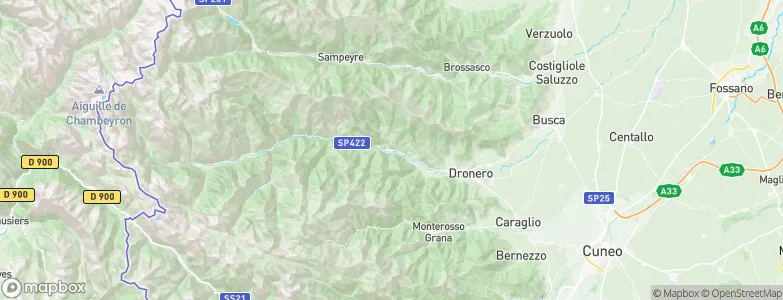 San Damiano Macra, Italy Map