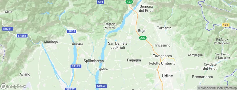 San Daniele del Friuli, Italy Map