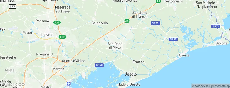 San Donà di Piave, Italy Map