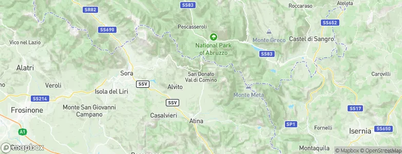San Donato Val di Comino, Italy Map
