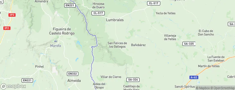 San Felices de los Gallegos, Spain Map