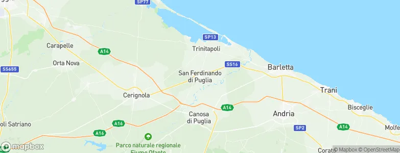 San Ferdinando di Puglia, Italy Map