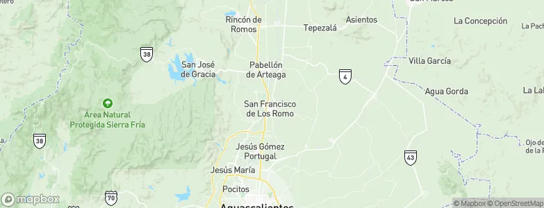 San Francisco de los Romo, Mexico Map
