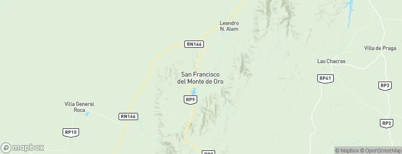 San Francisco del Monte de Oro, Argentina Map