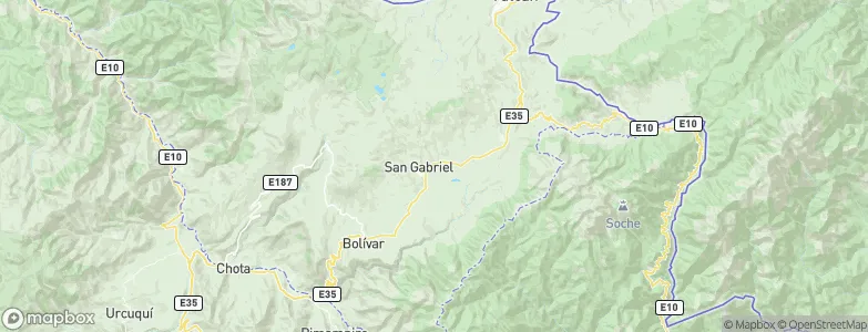 San Gabriel, Ecuador Map