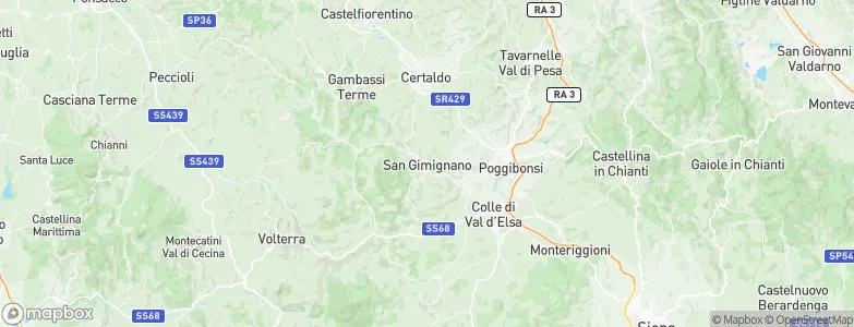 San Gimignano, Italy Map