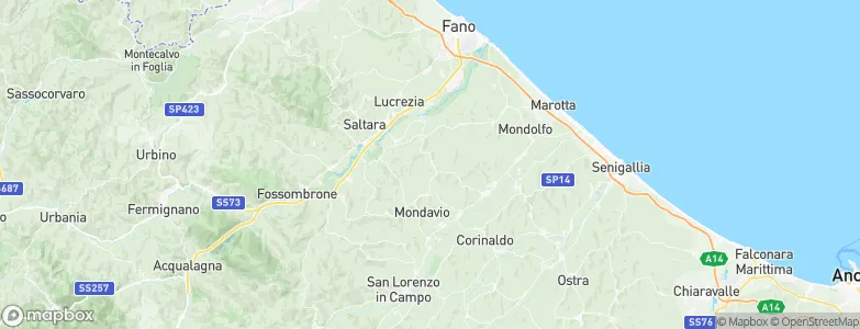 San Giorgio di Pesaro, Italy Map