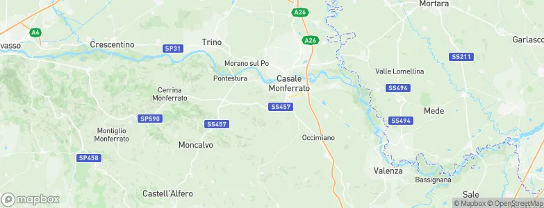 San Giorgio Monferrato, Italy Map