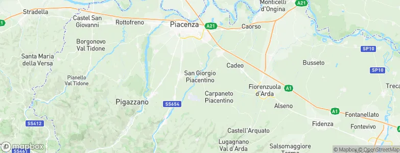 San Giorgio Piacentino, Italy Map