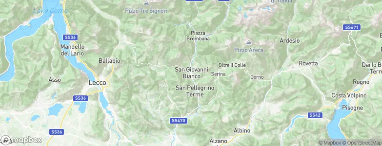 San Giovanni Bianco, Italy Map