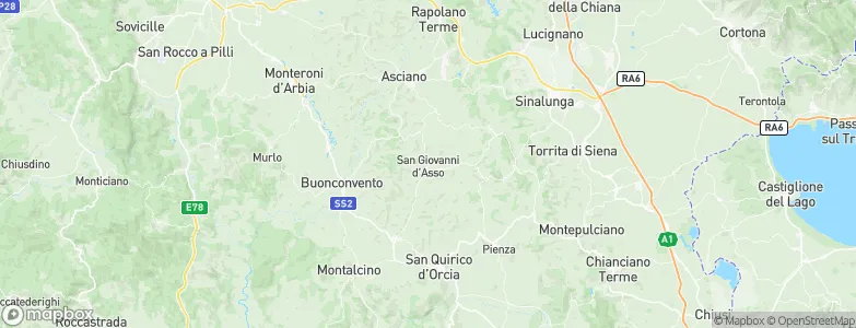 San Giovanni d'Asso, Italy Map