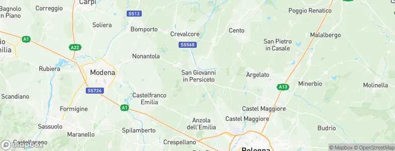 San Giovanni in Persiceto, Italy Map