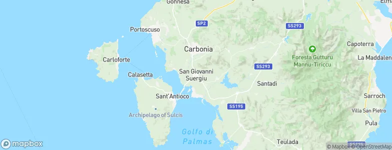 San Giovanni Suergiu, Italy Map