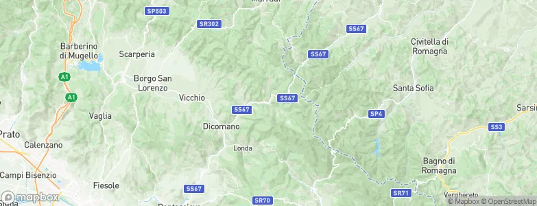San Godenzo, Italy Map