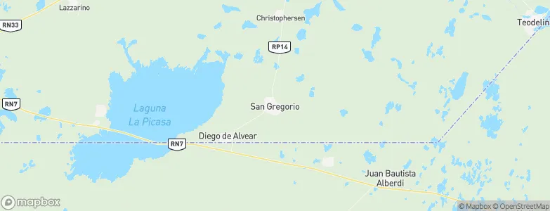 San Gregorio, Argentina Map
