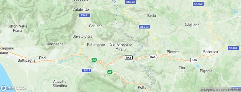 San Gregorio Magno, Italy Map