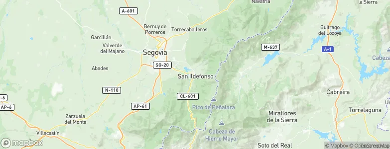 San Ildefonso, Spain Map