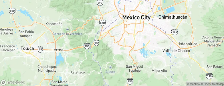 San Jerónimo Lídice, Mexico Map