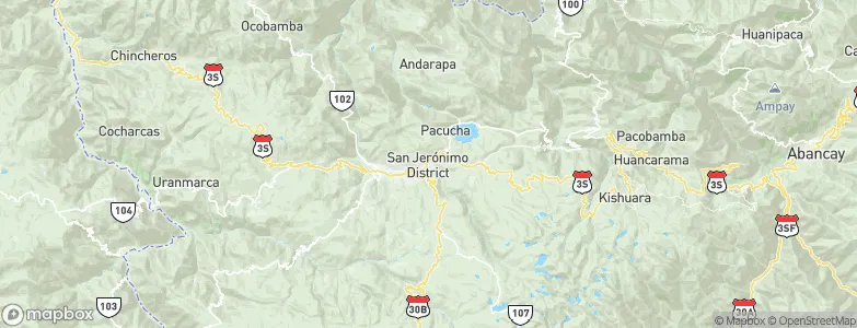 San Jerónimo, Peru Map