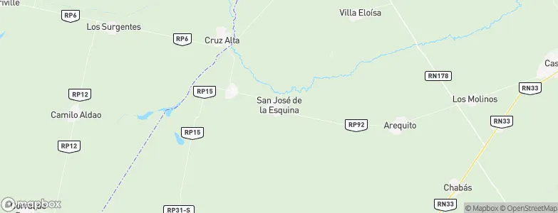 San José de la Esquina, Argentina Map