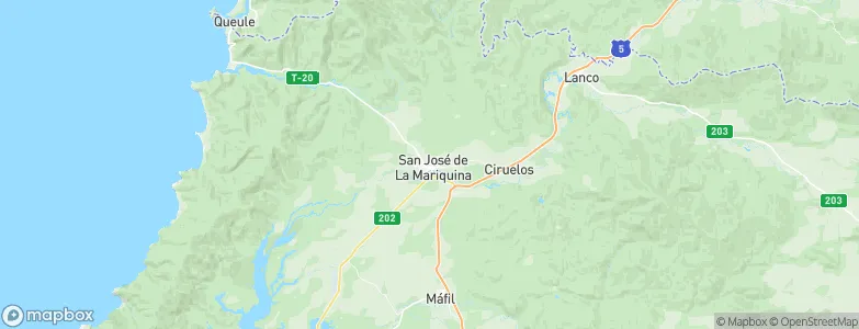 San José de la Mariquina, Chile Map