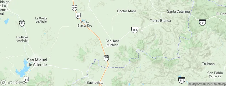 San José Iturbide, Mexico Map