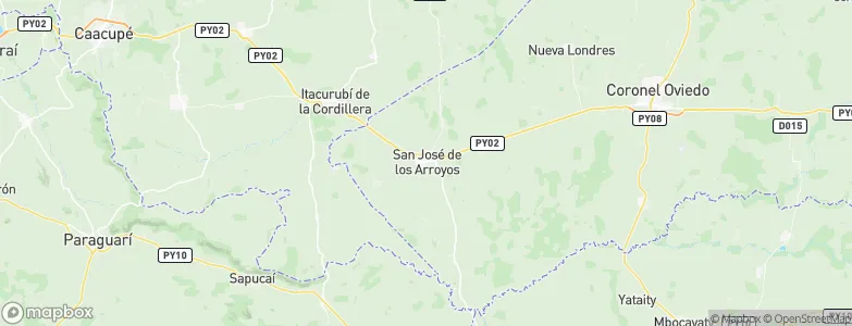 San José, Paraguay Map