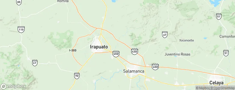 San José Temascatío, Mexico Map
