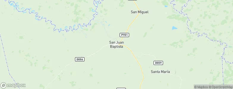 San Juan Bautista, Paraguay Map