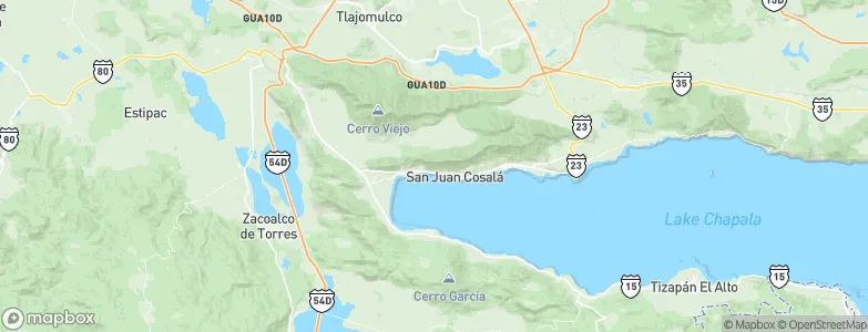 San Juan Cosalá, Mexico Map