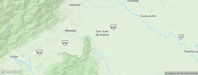 San Juan de Arama, Colombia Map