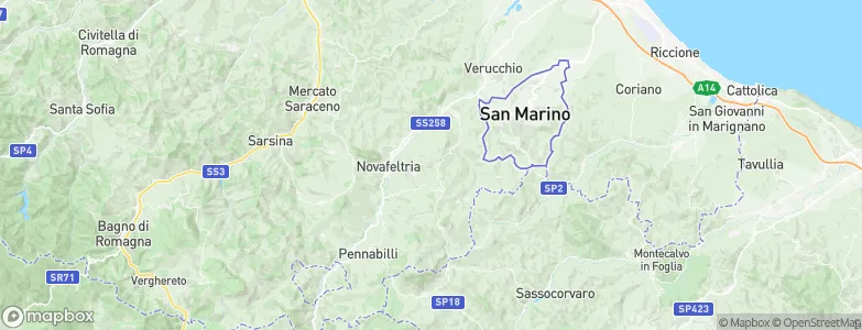 San Leo, Italy Map