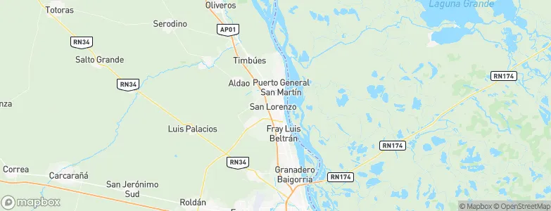 San Lorenzo, Argentina Map