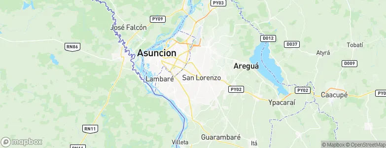 San Lorenzo, Paraguay Map